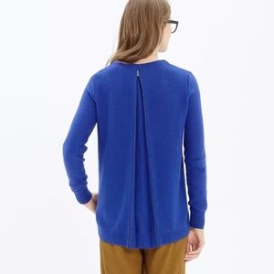 Blue Madewell high-low sweater